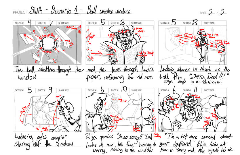 Studio Class A - Scene turned storyboard 3