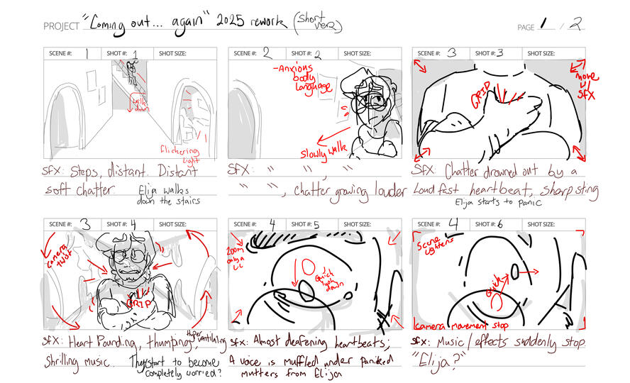 Remake storyboard of an old animatic i made