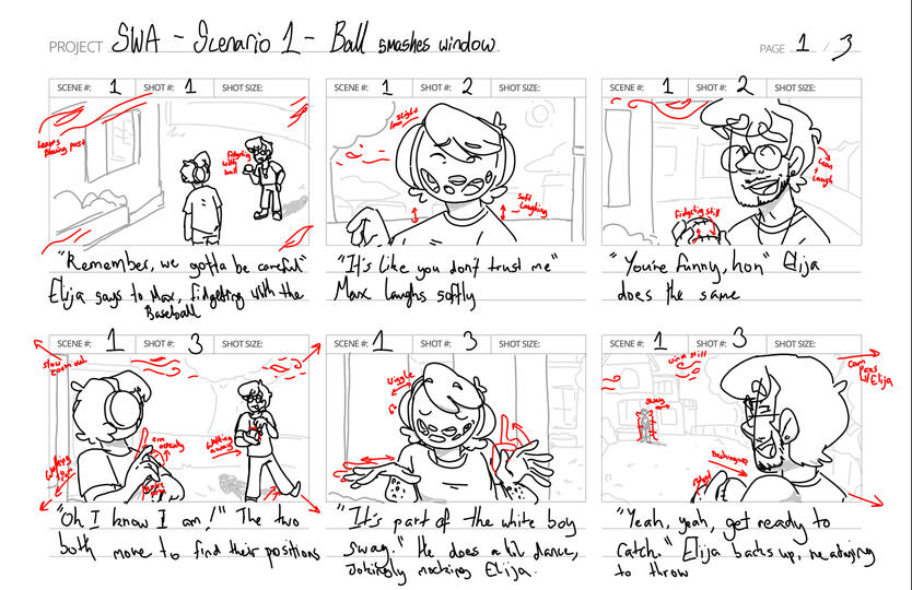 Studio Class A - Scene turned storyboard 1